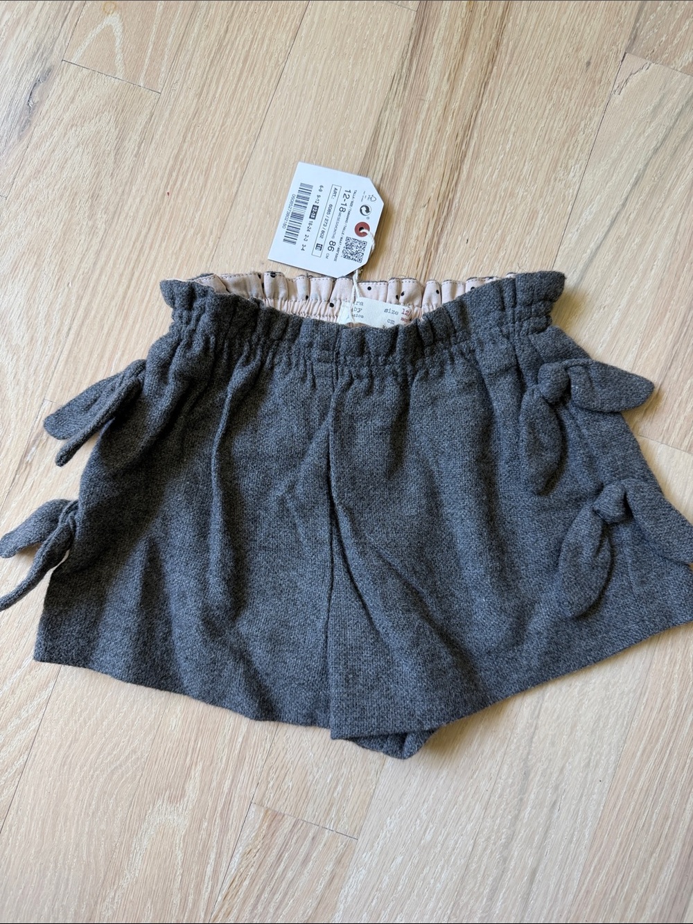 Zara Gray side Bow Shorts